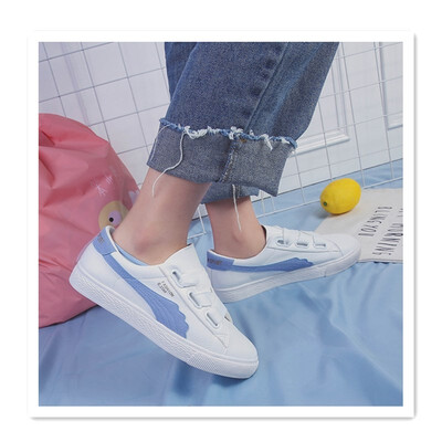 

2018 spring new canvas shoes female students Korean version of the wild Korean wind super fire board shoes retro British wind spor