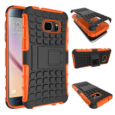 

Fivice Samsung S7 Case TPU anti-fall tire pattern back clip bracket phone case