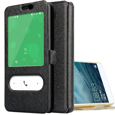 

MOONCASE Window View Design Slim Leather Side Flip Bracket Back Case Cover for Meizu M2 Note Meilan Note2