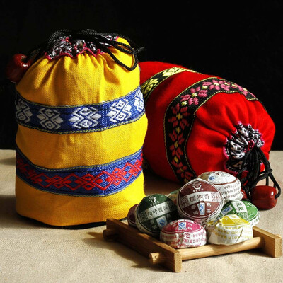 

50 pcs 10 Different Flavor Pu er Puerh Tea Mini Yunnan Puer tea Chinese Tea With Gift Bag Aged puerh best organic tea