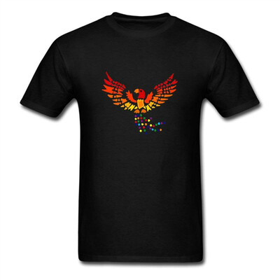 

Artistic Phoenix Rising Abstractl Art Men Graphic Tees O Neck T Shirts