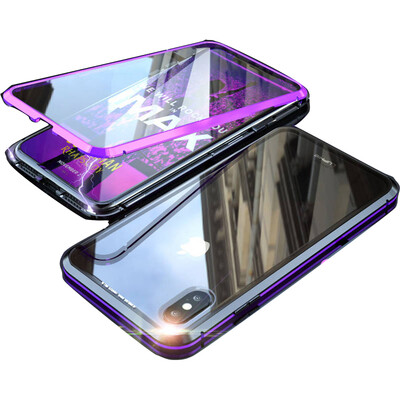 

Luxury 360 Degree Phone Protective Magnetic Case For iPhone  Max XR X 7 8 Plus 8Plus coque iPhonex Brand Full Body Men Cover