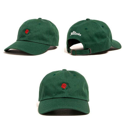 

The Hundreds Dad Hats Rose Flower Embroidered Curved Brim Baseball Caps Man Hat