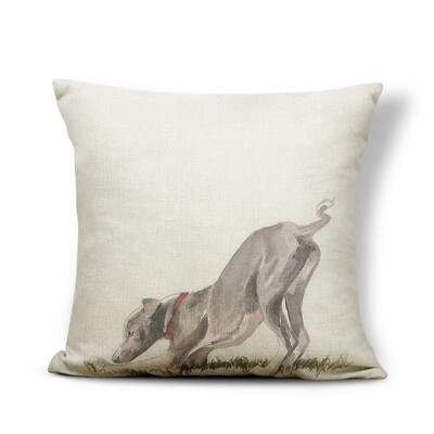 

Greyhound Cushion I Love Dog Cover Pillow Keep On Smile Rose Country Style Settee For Teen Throw Pillow Cover 43Cm Burlap Famous