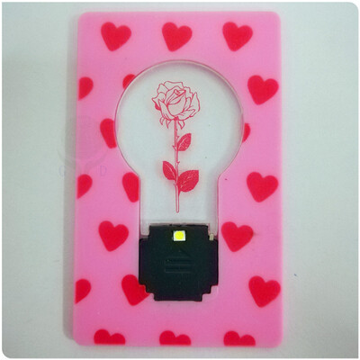 

Rose Card Pocket Lamp Wallet Light White