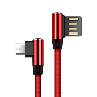 

L Type Micro USB Data Cable TPE Fabric Braided Fast Charge Stable Data Transmission Charging Cable for Android Samsung Nokia Sony