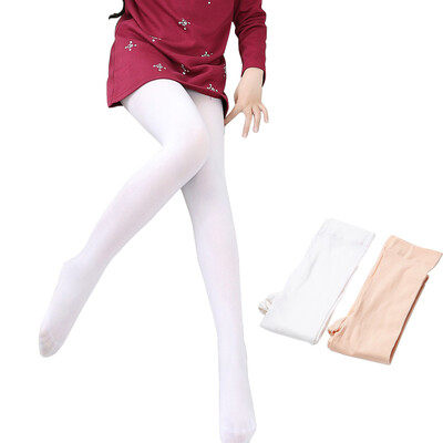 

Jiesheng upgraded version of the girls ballet socks dance socks children's dance pantyhose practice stockings velvet stockings white XL code