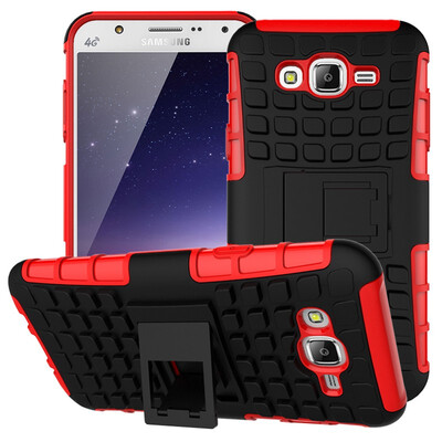 

Fivice Samsung J7 Case TPU anti-fall tire pattern back clip bracket phone case