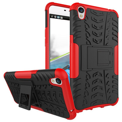 

Fivice OPPO F1 plus Case TPU anti-fall tire pattern back clip bracket phone case
