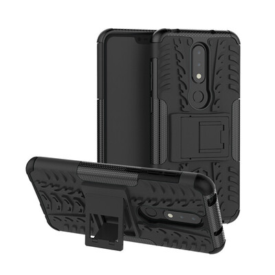 

Fecoprior Case for Nokia X6 NokiaX6 Back Cover Stand Silicon TPU PC Armor Heavy Rugged Phone Celulars Fundas Coque