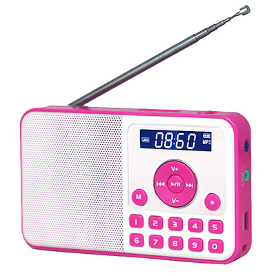 

Panda DSD DS-172 mini audio card small speaker FM radio mp3 player middle&old FM radio semiconductor lithium battery red