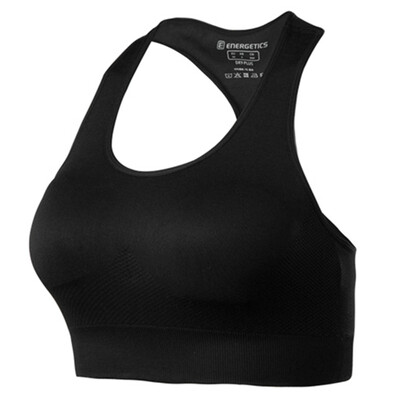 

Energetics no steel ring sports bra women fast dry anti-shock vest underwear running support tight fitness clothes 1608 black