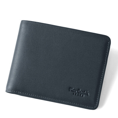 

Pierre cardin pierre cardin short wallet business casual Korean version of the first layer of leather multi-functional men&39s cross money wallet JFA502091G blue