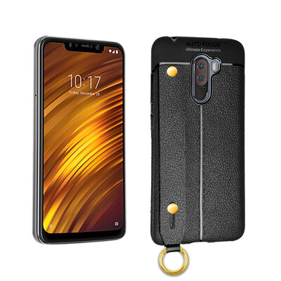 

Goowiiz Phone Case For Xiaomi Mi 6Poco F1Pocophone F1 Fashion Leather PU Pattern TPU Soft Wristband Bracket