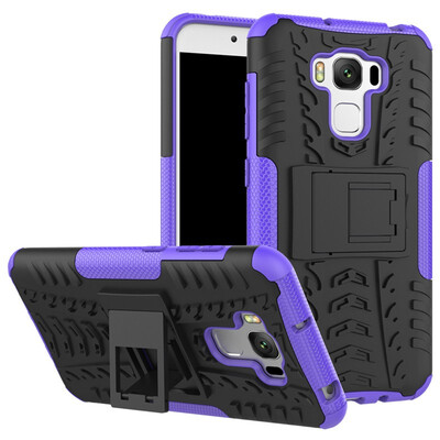 

Fivice Zenfone 3 max 55" ZC553KL Case TPU anti-fall tire pattern back clip bracket phone case
