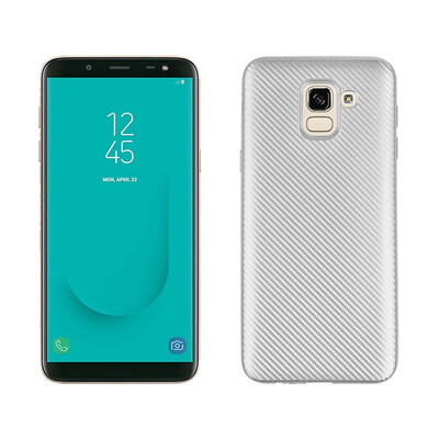 

Goowiiz Phone Case For Samsung Galaxy J4 2018J6 2018 Eurasian Luxury Ultra-thin Carbon Fiber Soft Silicone Complete protection