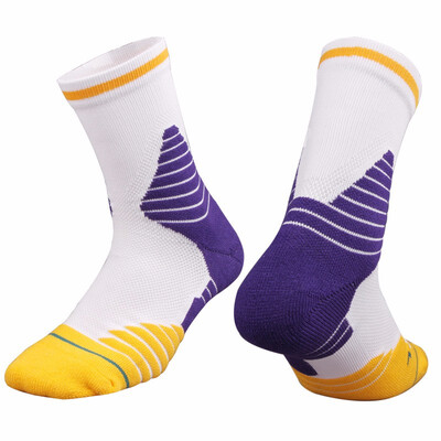 

COSOCK Fancy Color Men Crew Professional Elite Compression Basketball Socks