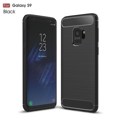 

Fivice Samsung Galaxy S9 case Luxury brushed carbon fiber TPU soft shell