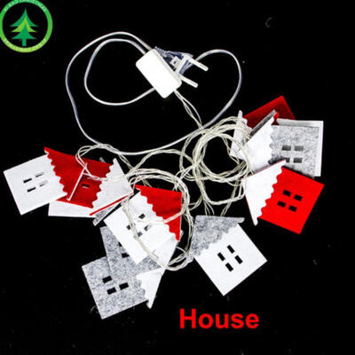 

US 82ft Christmas Tree LED Fairy String Light Sock Snowflake House Pendant Lamp