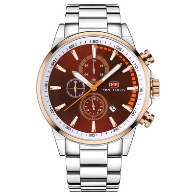 

BOFUTE Mens Watch Business Watch Quartz Watches Calendar Luminous Waterproof Stainless Steel Strap 0085G
