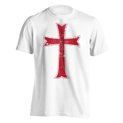 

Crusader Knights Templar Distressed Cross T-Shirt