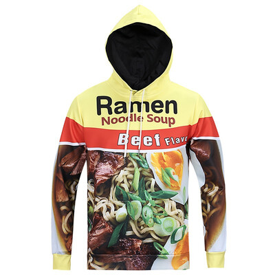 

2018 autumn&winter new mens hooded sweater 3D printing Europe&the United States tide brand loose jacket