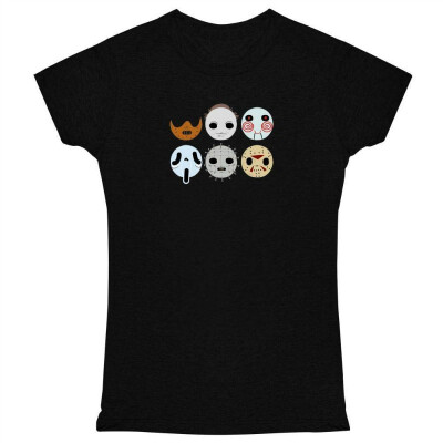 

Horror Masks Halloween Costume Monster Womens Tee Shirt