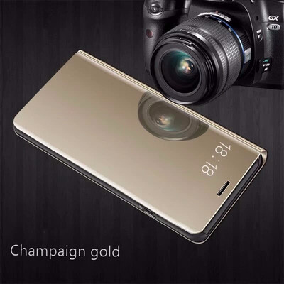 

Goowiiz Phone Case For Iphone XXsXs MaxXR Luxury Slim Mirror Flip Shell Stand Leather Smart Cover