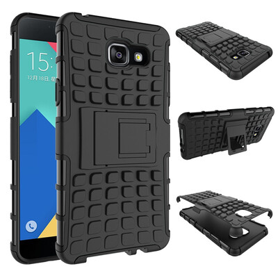 

Fivice Samsung A710A7 2016 Case TPU anti-fall tire pattern back clip bracket phone case
