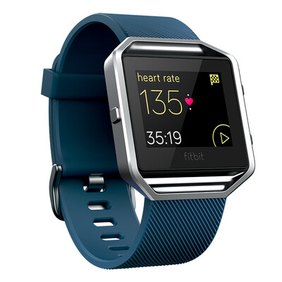 

Fitbit Blaze smart fitness watch GPS глобальное позиционирование сердечный ритм в режиме реального времени обнаружение мобильных телефонов контроль музыки звонит, чтобы напомнить синюю трубу