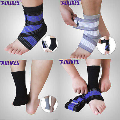 

AOLIKES Ankle Foot Compression Wrap Support Elastic Sleeve Bandage Brace Balck