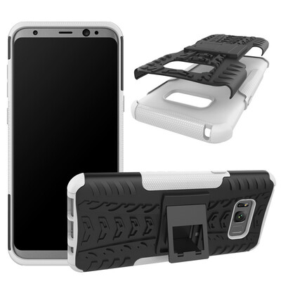 

Fivice Samsung S8 Plus Case TPU anti-fall tire pattern back clip bracket phone case