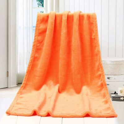 

Home Blanket 5070cm Fashion Solid Soft Throw Kids Blanket Warm Coral Plaid Blankets Flannel