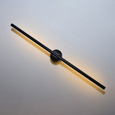 

Baycheer HL488540 White Light Wrought Iron Strip Modern Minimalist LED Mirror HeadlightBlack