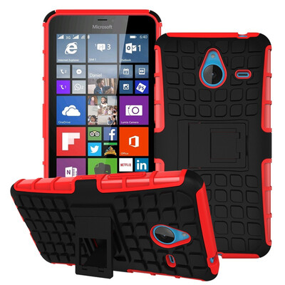 

Fivice Nokia Lumia 640 Case TPU anti-fall tire pattern back clip bracket phone case