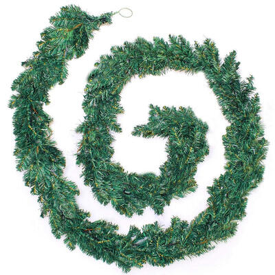 

UpperX 2PCS 27M Decorated Wreath Garland Christmas Decoration