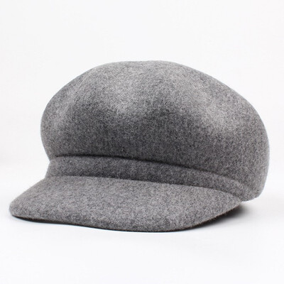 

The children of the new autumn&winter wool beret octagonal cap Korean version of artistic&simple style 100 match the soli