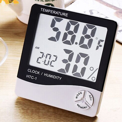 

Bingyou thermometer hygrometer clock alarm clock large screen electronic thermometer&hygrometer digital digital display thermometer office home indoor&outdoor thermometer, Bingyou thermometer hygrometer clock alarm clock large screen electronic thermomete