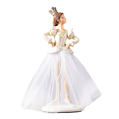 

UpperX European creative home desktop Decor high-grade resin crafts gifts Princess room Decor ballet Akimbo girl ornaments