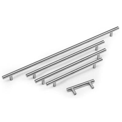 

US Kitchen Cupboard Cabinet T-Bar Door Handle Brushed Stainless Steel 64-192mm