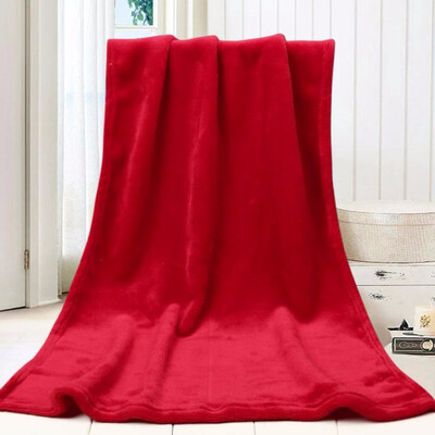 

Home Blanket 5070cm Fashion Solid Soft Throw Kids Blanket Warm Coral Plaid Blankets Flannel
