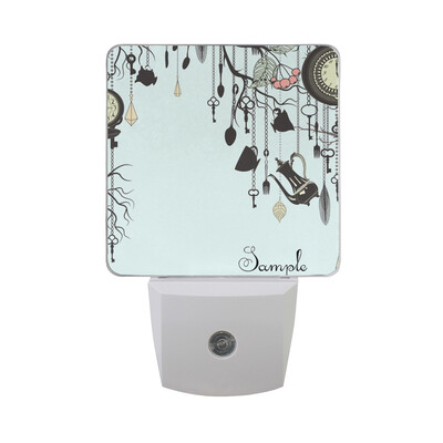 

ALAZA LED Night Light With Smart Dusk To Dawn SensorVintage Pocket Watch Plug In Night Light