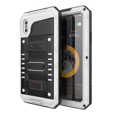 

Rugged Metal Armor Case For iPhone 6 6S 7 8 Plus X Case Waterproof Shockproof 360 Full Body Protective For Apple iPhone X Case