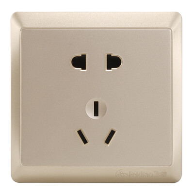 

Feidiao (feidiao) high-end switch socket panel five-hole socket 10A two three plug power wall socket 86 excellent gold