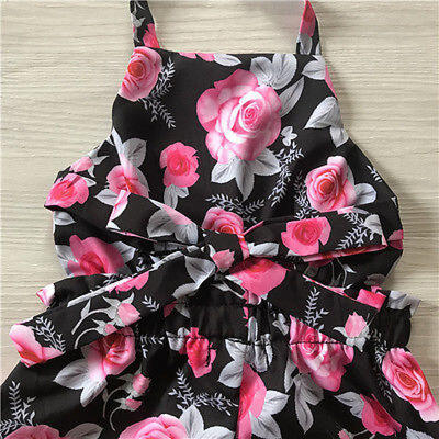 

Halter Toddler Baby Girl Strap One-piece Romper Jumpsuit Outfits Sunsuit Clothes