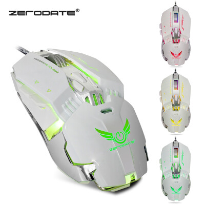 

ZERODATE X800 Wired Gaming Mouse with LED Light 3200DPI Adjustable Weight