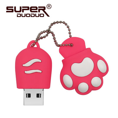 

Cute cartoon USB Flash Drive 32GB Cat claws Pen Drive 64GB Memory Stick 4GB 8GB 16GB high speed Pendrive 128GB U disk free ship