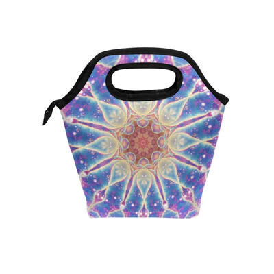 

Insulated Lunch Tote Bag Bohemia Pattern Travel Picnic Lunch Handbags Portable Zipper Lunch Bag Box