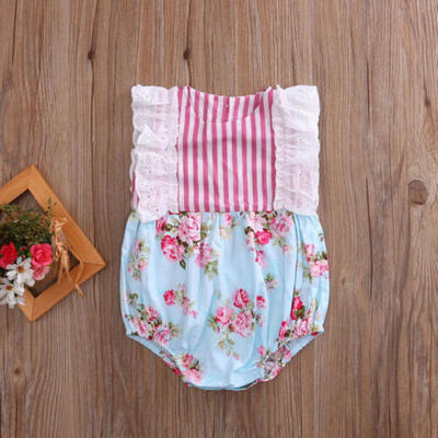 

Newborn Baby Girls Lace Sleeve Romper Jumpsuit Bodysuit Infant Clothes Outfits