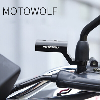 

Metal Motorcycle Bike Rearview Mirror HandleBar Extender Lengthen Mount Lamp Lightweight Flashlight Motorcycle GPS Phone Holder